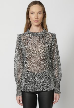 LONG SLEEVE BLOSSOMS - Blůza -  black