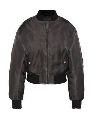 Schott SCHOTT WOMEN'S OVERSIZED WASHED BOMBER JACKETS - Blouson Bomber - black