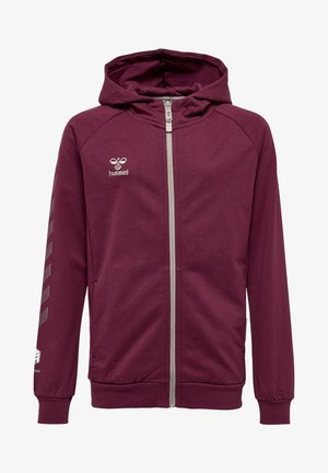 MOVE GRID ZIP  - Sweater met rits - grape wine