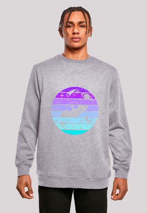 RETRO ALIEN WELTRAUM SONNENUNTERGANG - Sweatshirt - heather grey