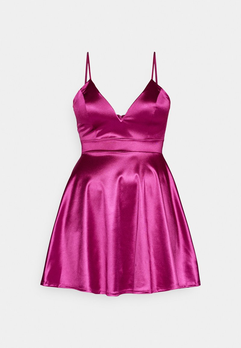 WAL G. ALAIA V NECK SKATER - Cocktail dress / Party dress - magenta/purple  - Zalando.co.uk