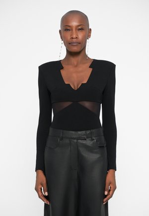 WORK IT BODYSUIT THONG - Camiseta de manga larga - black