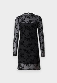 The A&F Paloma Long-Sleeve Mesh Mini Dress - Hverdagskjole - black beauty