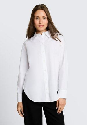 TOM TAILOR, BLOUSE POPLIN SHIRT - Blusa - white