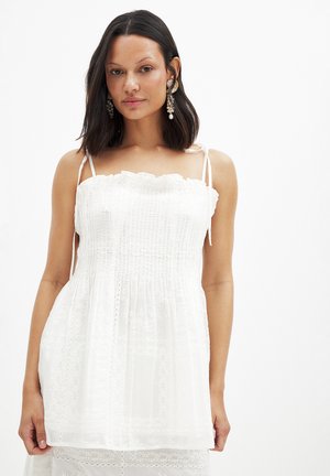 EMBROIDERED  - Top - white
