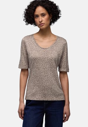 LEO  - T-shirt con stampa - braun