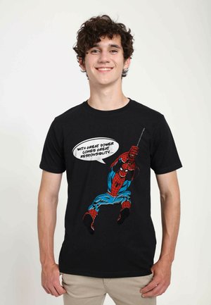 SPIDER-MAN CLASSIC VINTAGE SPIDER UNISEX - Print T-shirt - black