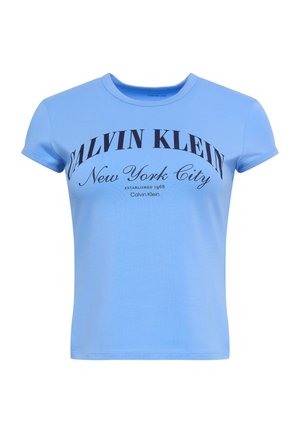 Calvin Klein Jeans, SS GRAPHIC LOGO BABY TEE - Camiseta estampada - blue descent