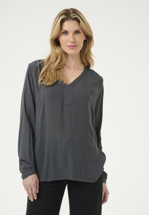 AMBER - Bluse - black oyster