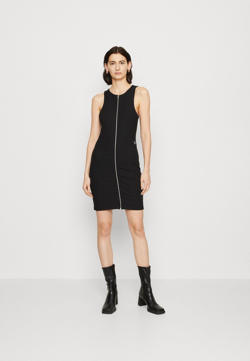 Calvin Klein Jeans ZIPPER ELONGATED Robe fourreau black/noir