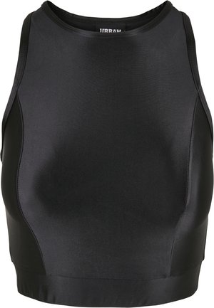 Urban Classics LADIES CROPPED SHINY TOP - Felső - schwarz