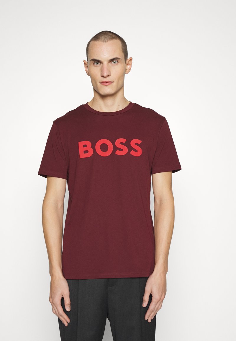 BOSS THINKING - T-shirt estampada - dark red