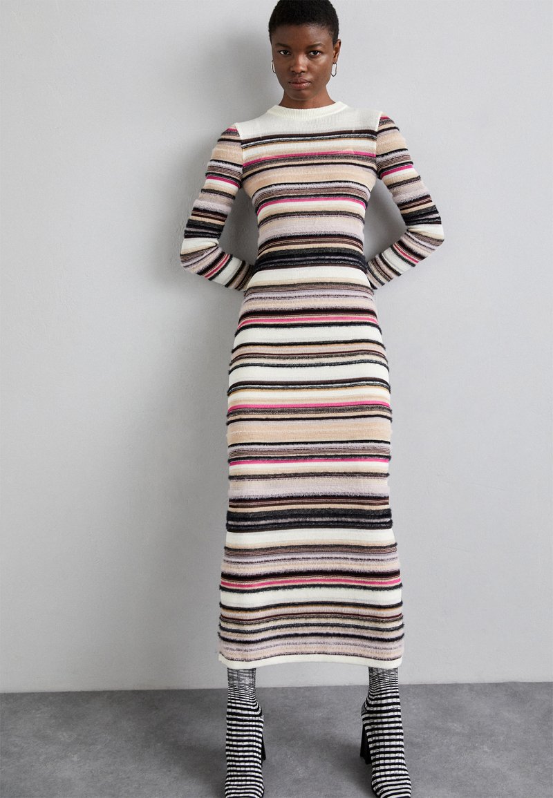 Missoni LONG DRESS Robe longue multicolor beige/fuchsia/black/beige
