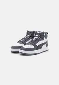 Puma CAVEN 2.0 - Vysoké tenisky - white/black/strong gray/silver