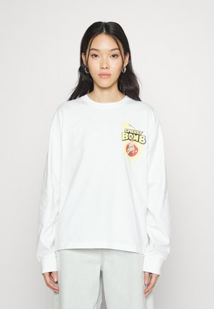 CHERRY BOMB LONG SLEEVE TEE - Long sleeved top - white