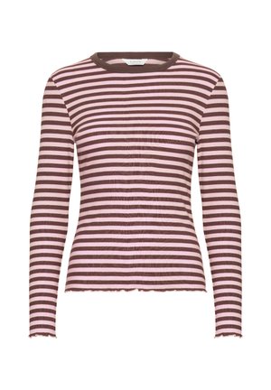 b.young, BYSINNE RIB - Langarmshirt - java pink stripe