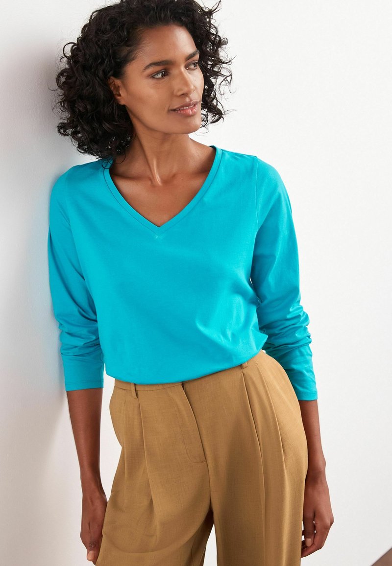 Next LONG SLEEVE VNECK TOP Long sleeved top blue Zalando.de