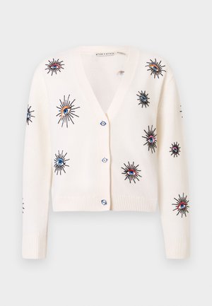 BRADLEY SHORT EMBELLISHED CARDIGAN - Gilet - ecru