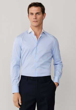 FINE STRIPE W COLLAR - Overhemd - oxford blue