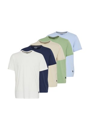 BHTEE 5 PACK - Basic T-shirt - whitoyesmistletcashmdresbl