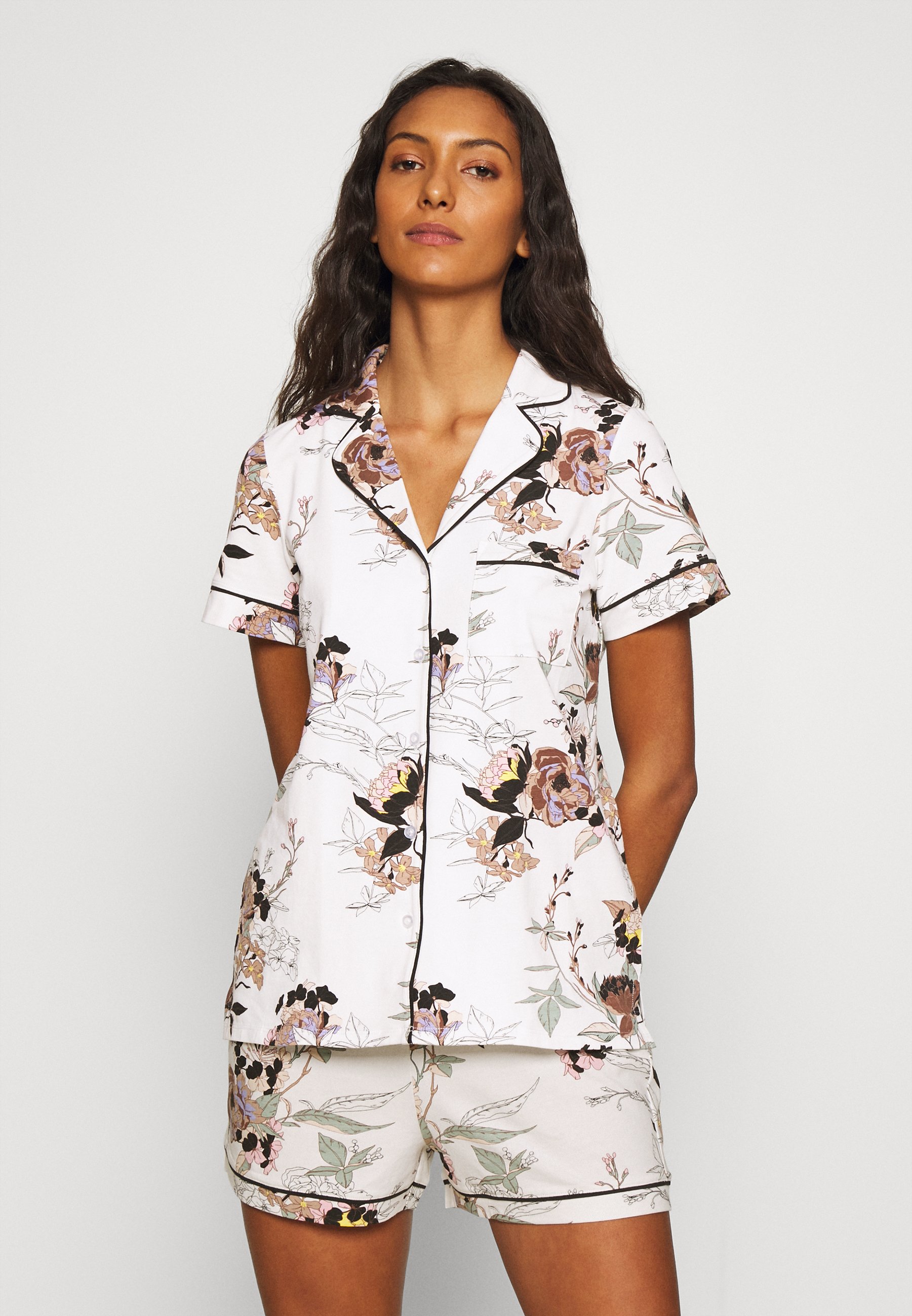 Damen SOFT PRINTED PIPING - Pyjama Damen SOFT PRINTED PIPING - Pyjama