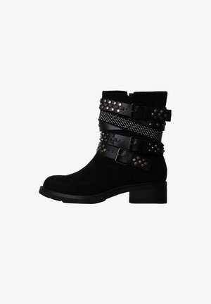 Super Mode, BOTTINES À ZIP SUPER MODE - Stivaletti texani / biker - noir