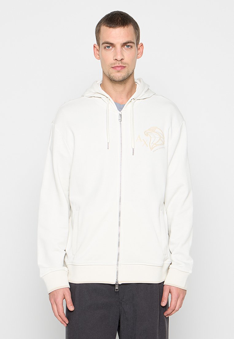 Armani Exchange Sweater met rits wit Armani Exchange Sweater met rits wit