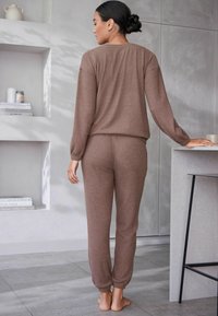 Next SOFT WAFFLE LONG SLEEVE - Nattøj sæt - mocha
