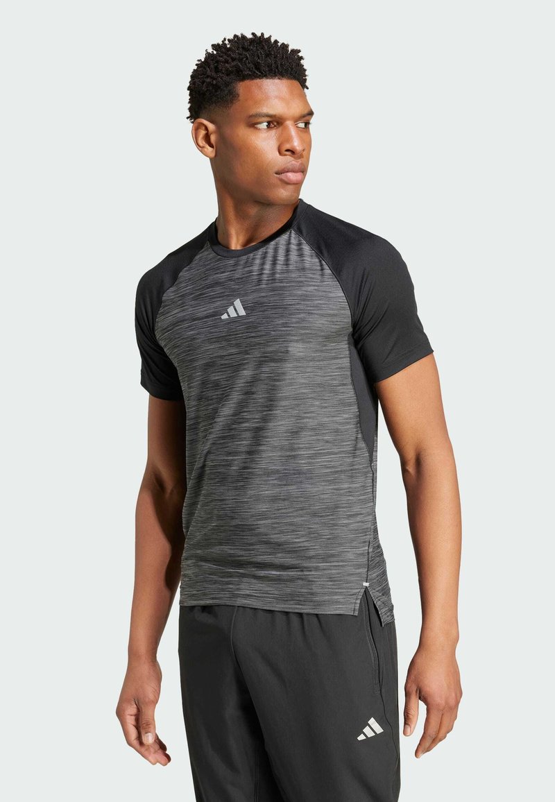 adidas Performance T-shirts print - black melange