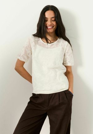 FatFace, REGULAR FIT - LACE 2 IN 1 T-SHIRT . - Bluse - white
