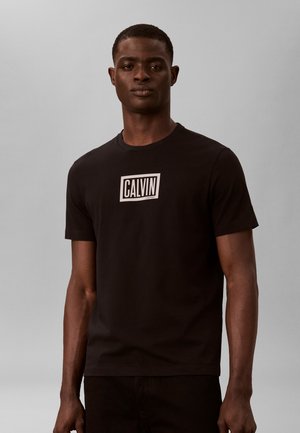 Calvin Klein Jeans, BOXED GRAPHIC - Μπλουζάκι με στάμπα - black