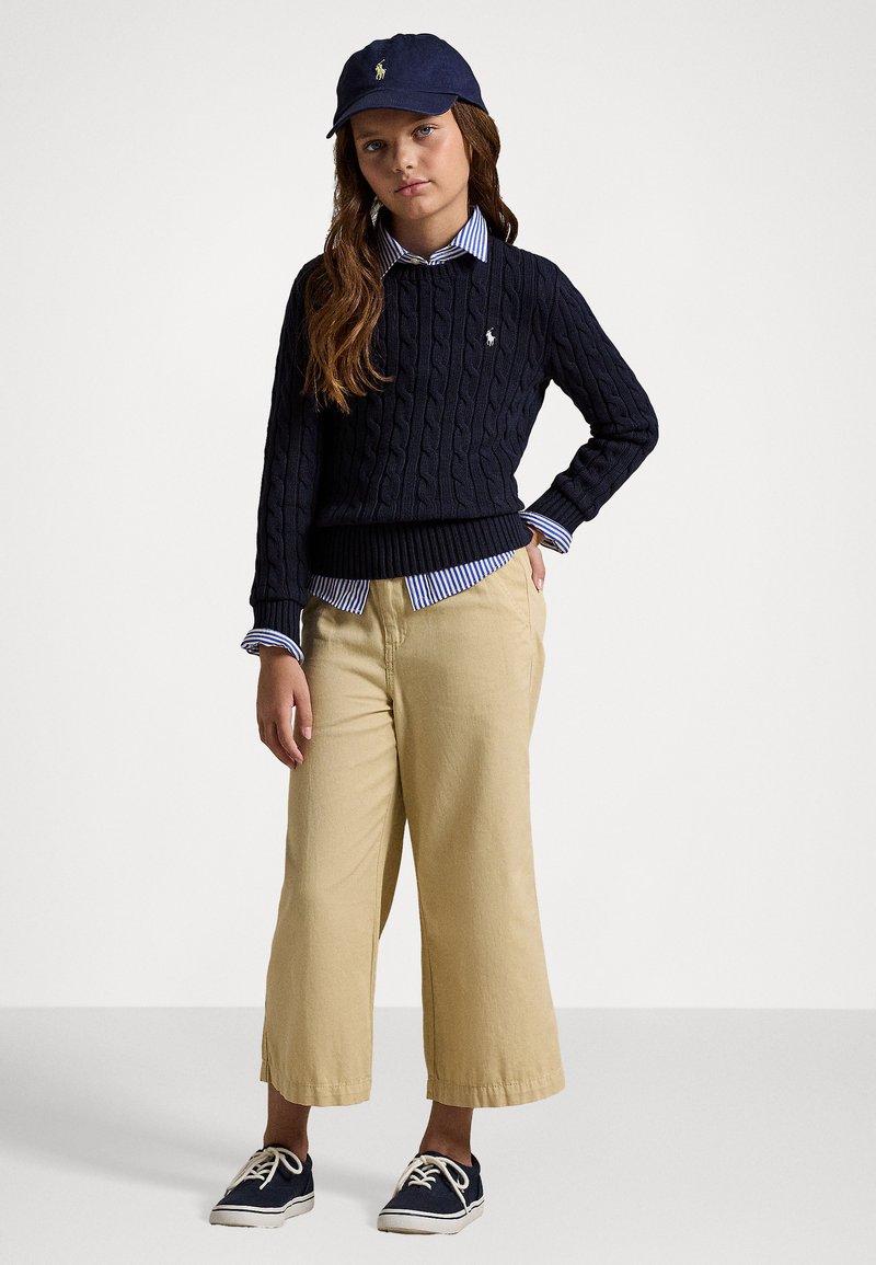 Polo Ralph Lauren - CABLE KNIT COTTON JUMPER - Jersey de punto - navy, Ampliar