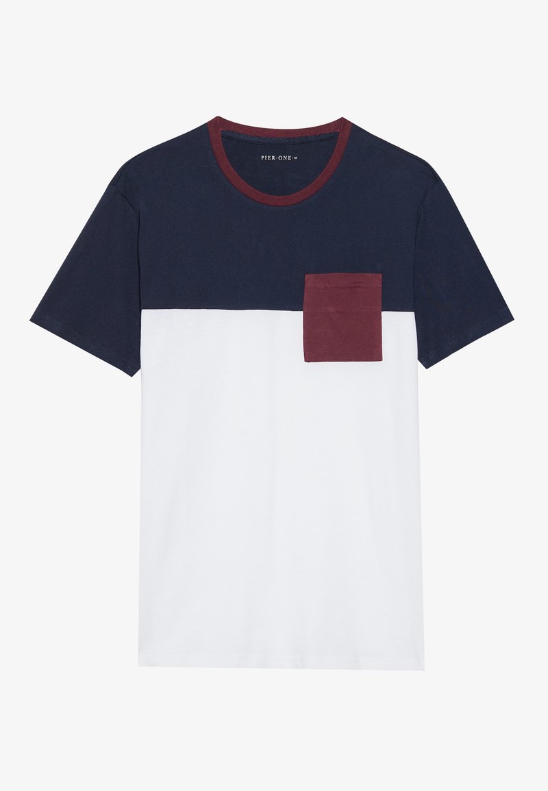 Pier One T-shirt print donkerblauw