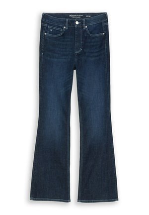 TOM TAILOR DENIM, TTAVA FLARED JEANS MIT STRETCH - Flared Jeans - used dark stone blue denim