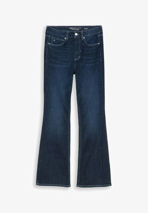 TOM TAILOR DENIM, TTAVA FLARED JEANS MIT STRETCH - Flared Jeans - used dark stone blue denim