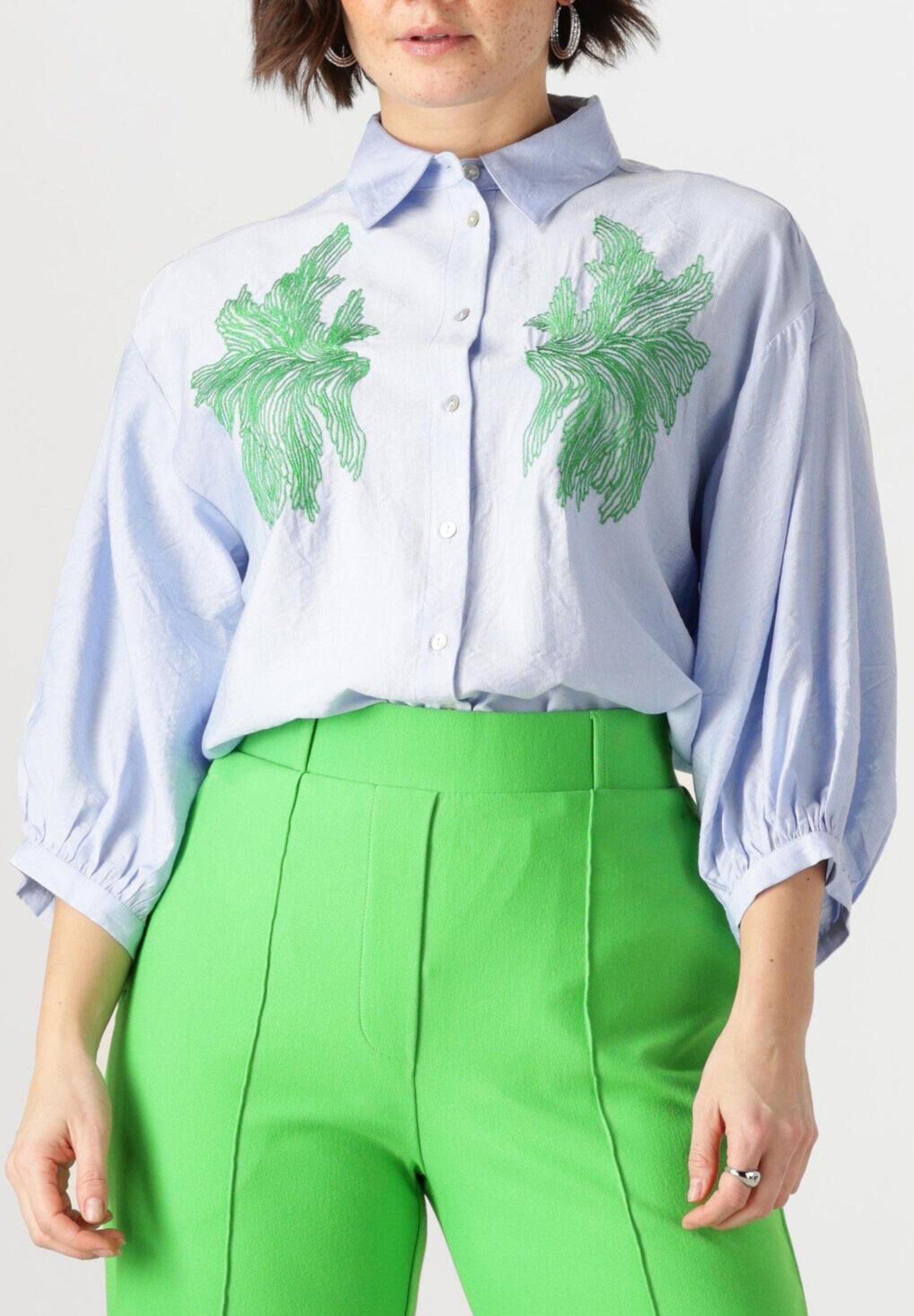 Juffrouw Jansen AMSTERDAM ODESSA FS 3/4 PUFFED SLEEVE EMBROIDERY