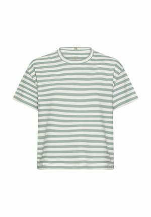 camel active, T-SHIRT MIT RUNDHALSAUSSCHNITT - Print T-shirt - jade/milk white