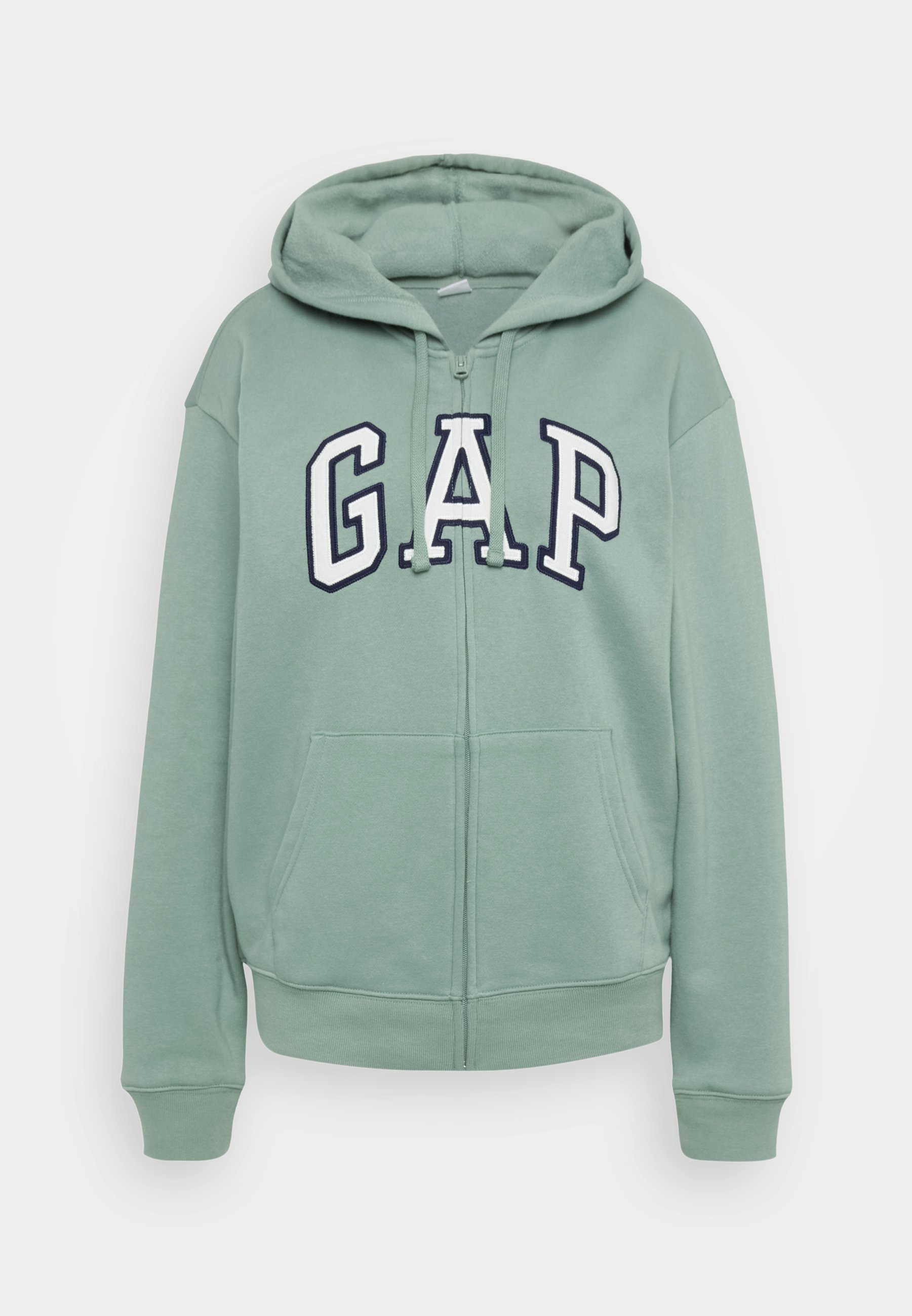 Green zip-up sweatshirt