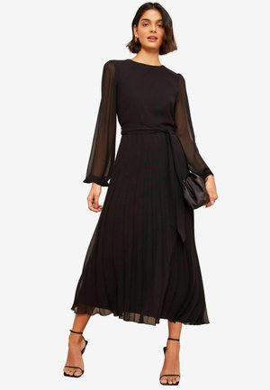 REGULAR FIT - FLUTTER SLEEVE MIDI - Robe de jour - black