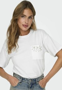 ONLY POSH - Camiseta estampada - bright white
