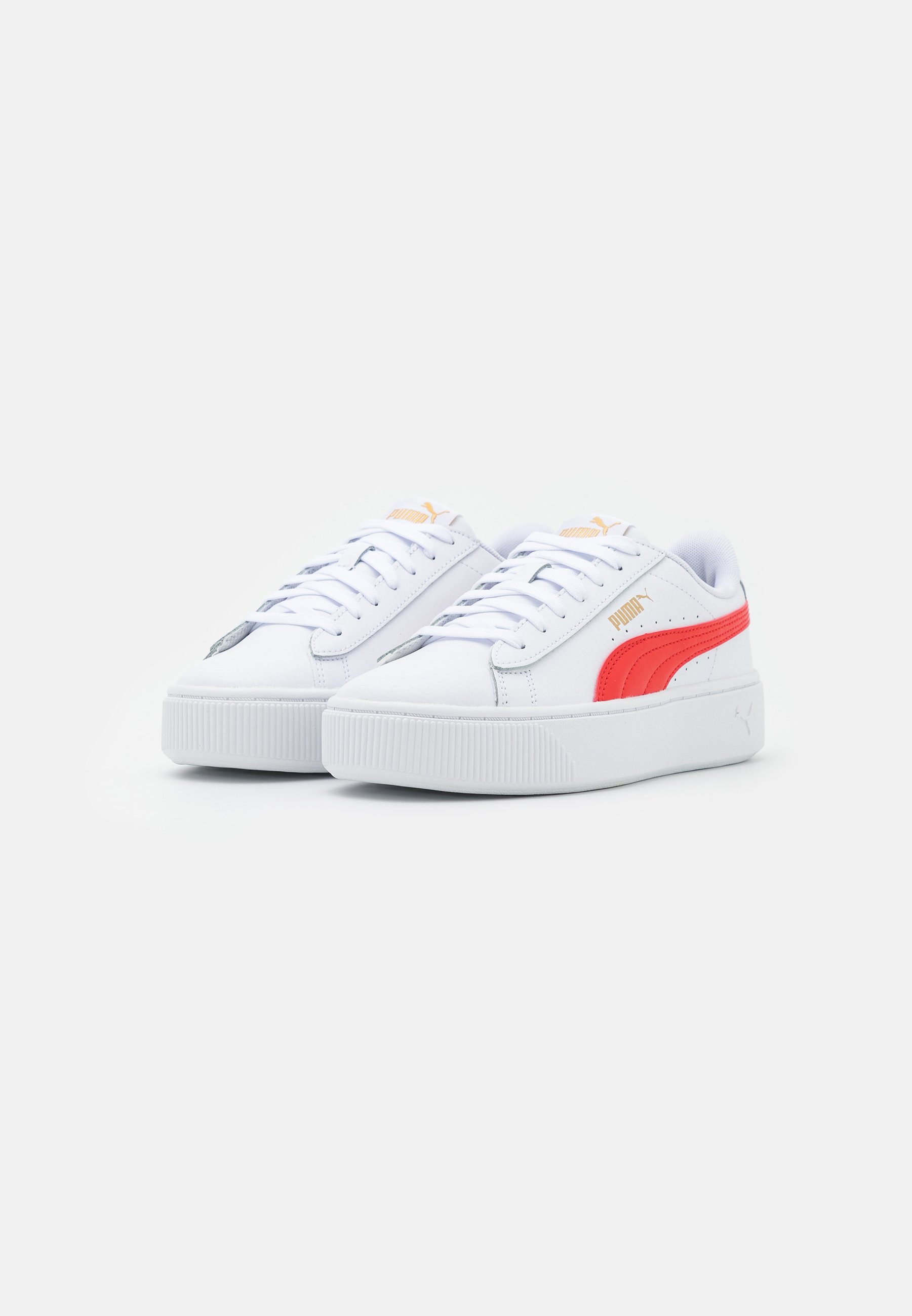 puma white poppy red
