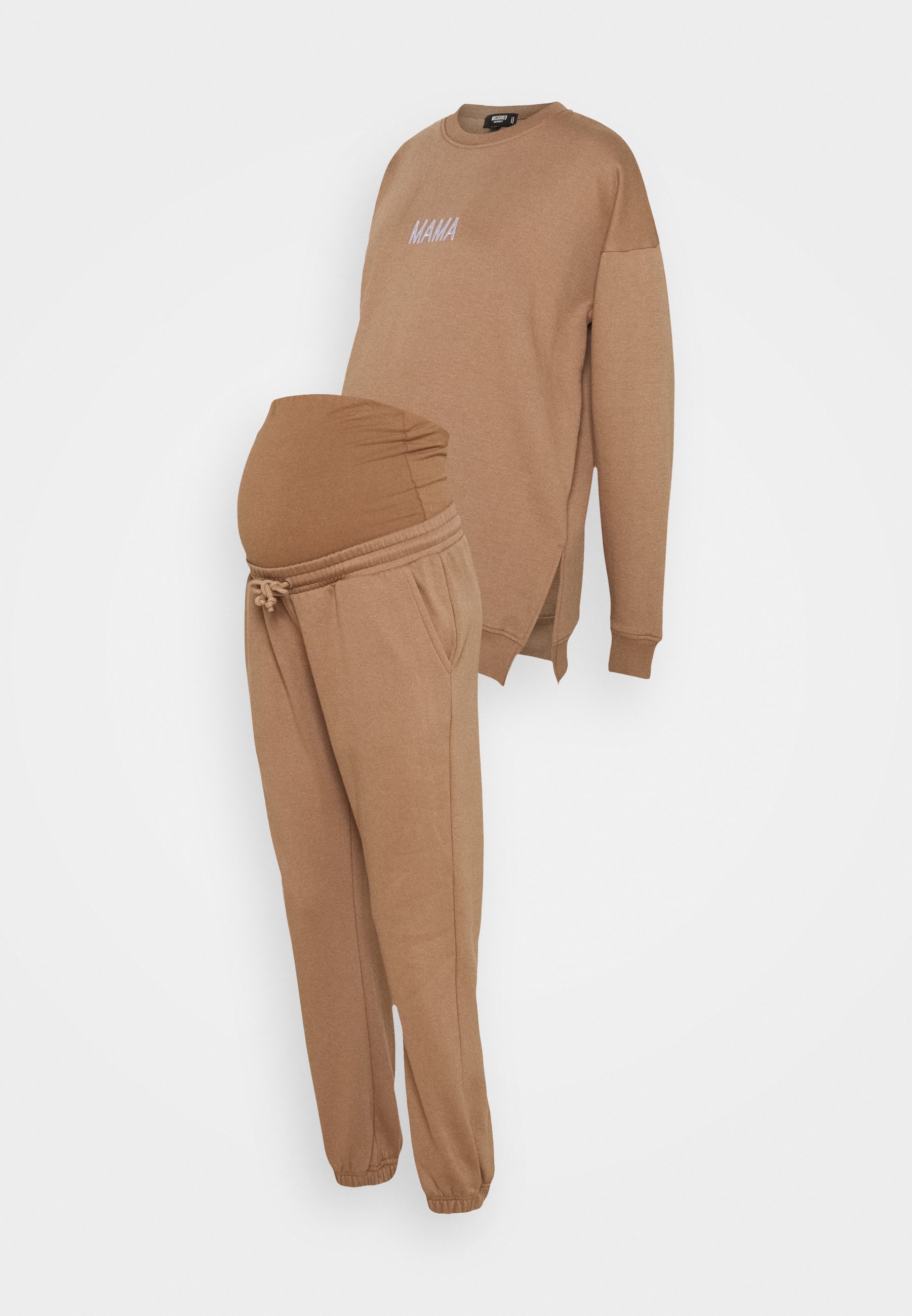 Missguided Maternity MAMA SWEATER AND 90'S JOGGER SET - Sweater -  brown/Bruin - Zalando.nl