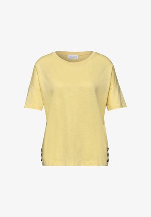 Street One Studio, T-SHIRT MIT RUNDHALS UND KNÖPFEN - T-shirt basic - snap yellow