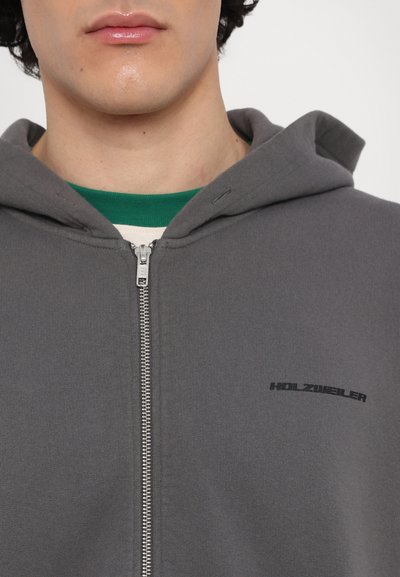 Holzweiler OMEN FLORA ZIP HOODIE UNISEX - Zip-up sweatshirt - grey