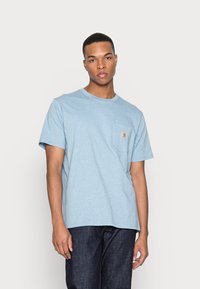 Carhartt WIP POCKET - T-shirt básica - frosted blue heather