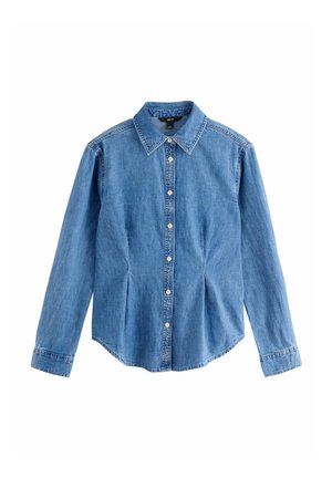 Overhemdblouse - mid blue