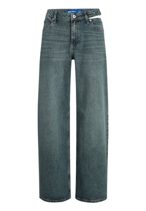 Karl Lagerfeld Jeans, LOW-RISE WIDE BUCKLE DETAIL - Τζιν χαλαρής εφαρμογής - soft tinted blue
