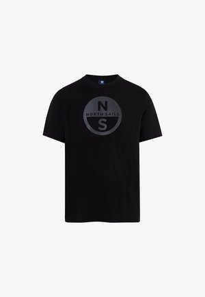 North Sails MIT MAXI-LOGO-AUFDRUCK - T-shirt con stampa - black