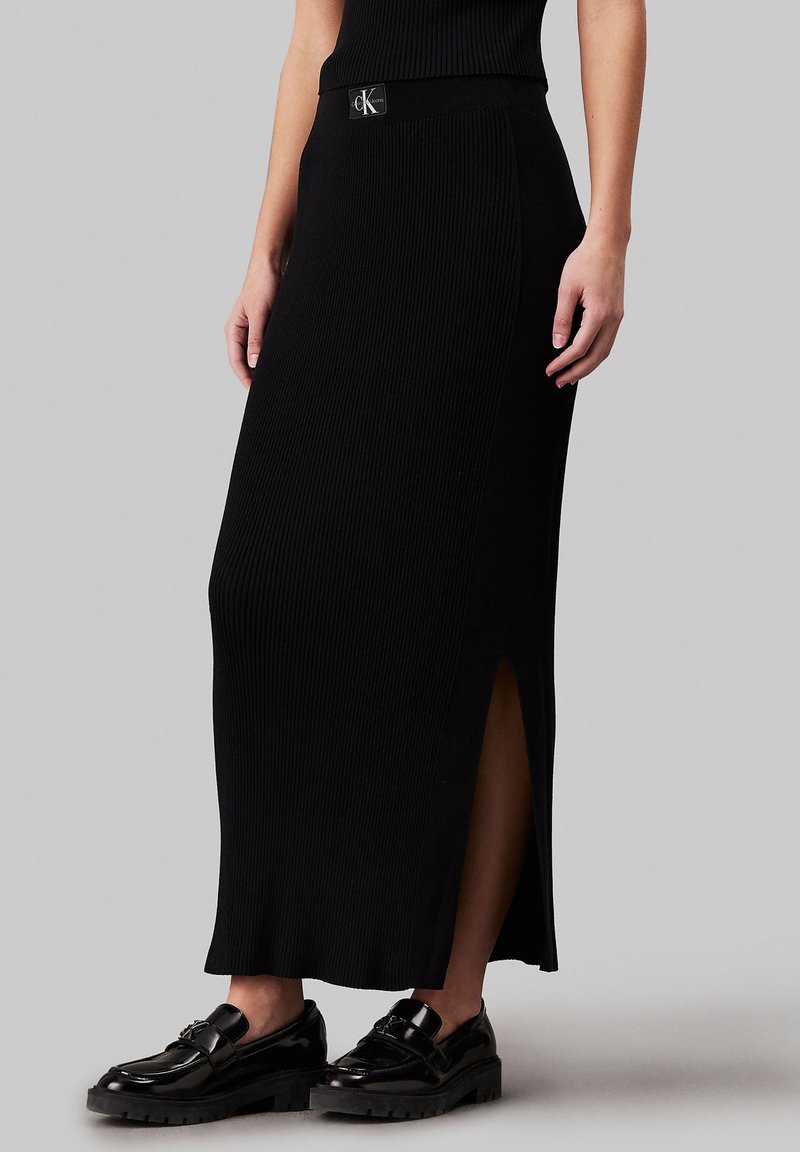 Calvin Klein Jeans Jupe longue - ck black