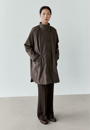 LONG PUFFER  - Cappotto invernale - mottled dark brown